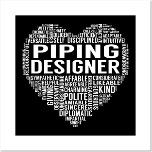 Piping Designer Heart Posters and Art